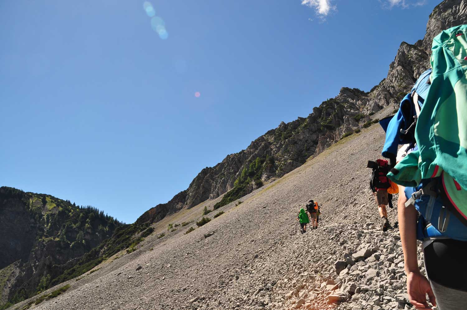 Wanderung über Geröll - Tag 3