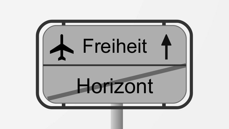 Hinter dem Horizont - Ortsschild